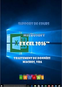licence du cours Excel 2016, traitement de données