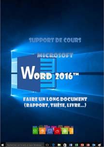 cours Word 2016, faire un long document