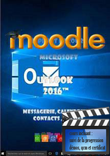 cours moodle Outlook 2016, messagerie, calendrier, contacts