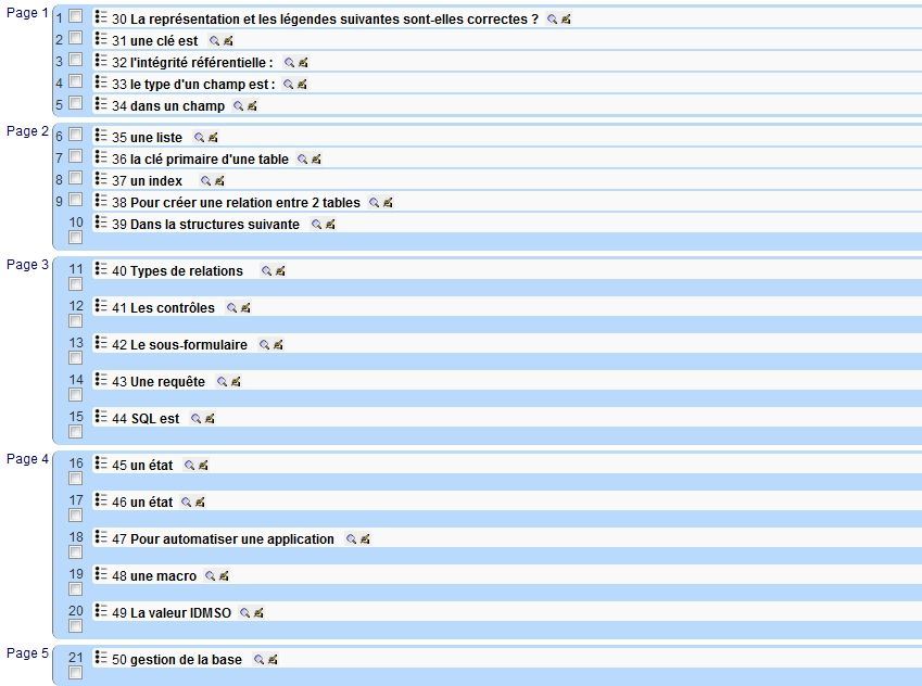 Evaluation des connaissances moodle Access 2010 Créer une base Evaluation des connaissances moodle Access 2010 Créer une base